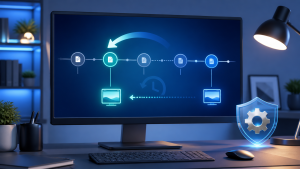 Monitor con línea de tiempo de puntos de restauración en Windows 10 y 11