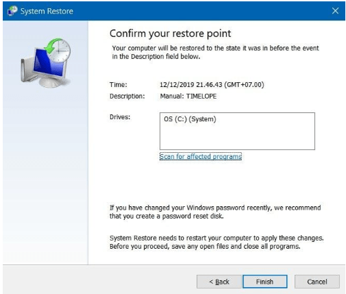 7-1 • Blog de informática y reparación de pc y notebook Confirmar punto de restauración