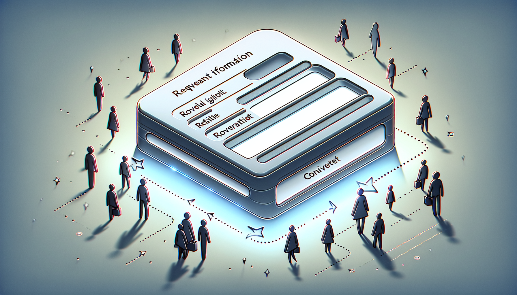 Formulario Estratégico: Ilustración de un formulario conciso y estratégicamente ubicado en una landing page