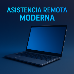 Laptop moderna que representa el servicio de asistencia remota profesional de WaltosTech en Uruguay.