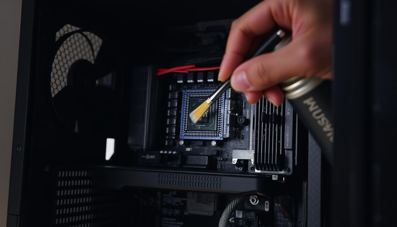 Interior de PC que necesita mantenimiento PC Maldonado