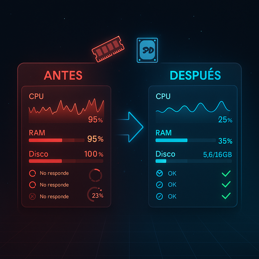 administrador-tareas-diagnostico-notebook-lenta • Blog WaltosTech | Reparación de PC y Notebook en Maldonado Captura de la pestaña Inicio del Administrador de Tareas