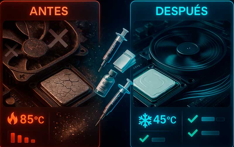 cambio-pasta-termica-notebook-seca-agrietada-antes-despues • Blog WaltosTech | Reparación de PC y Notebook en Maldonado cambio-pasta-termica-notebook-seca-agrietada-antes-despues