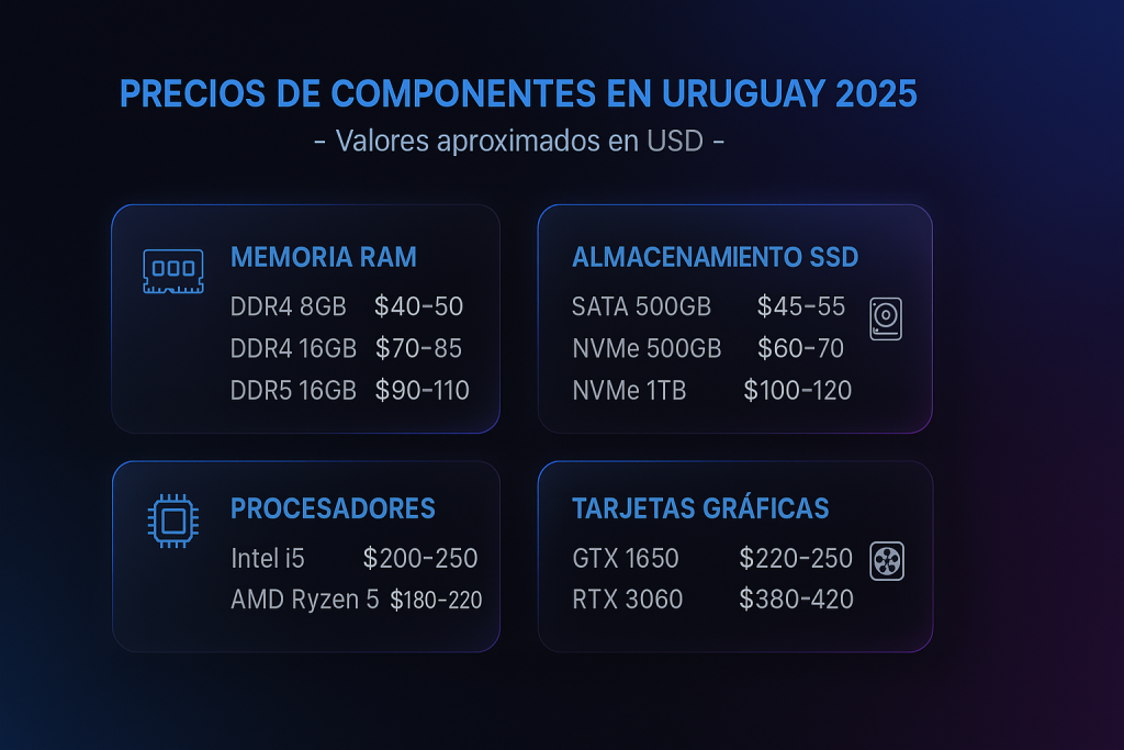 precio-ram-ssd-uruguay-2025 • WaltosTech ram vs ssd: precios de componentes