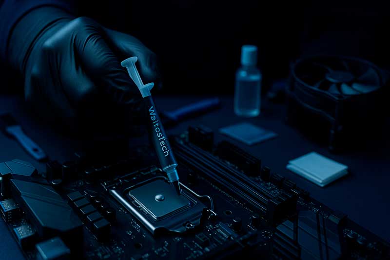 tecnico-aplicando-pasta-termica-notebook-profesional-punta-del-este • Blog WaltosTech | Reparación de PC y Notebook en Maldonado Técnico de WaltosTech aplicando pasta térmica con técnica correcta.